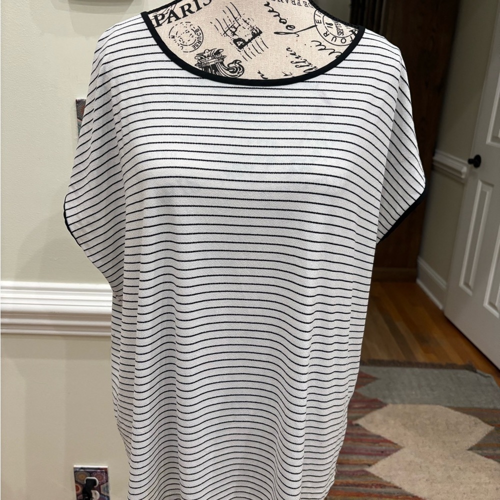 Banana republic Striped Black and White Women's Top